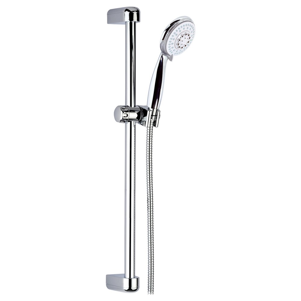 Sliding rail complete with five-jets abs shower and flexible cm 150