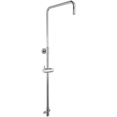 Adjiustable bridge brass shower column height from 835 mm to 1210 mm complete with diverter and sliding support, 3/4 connection
