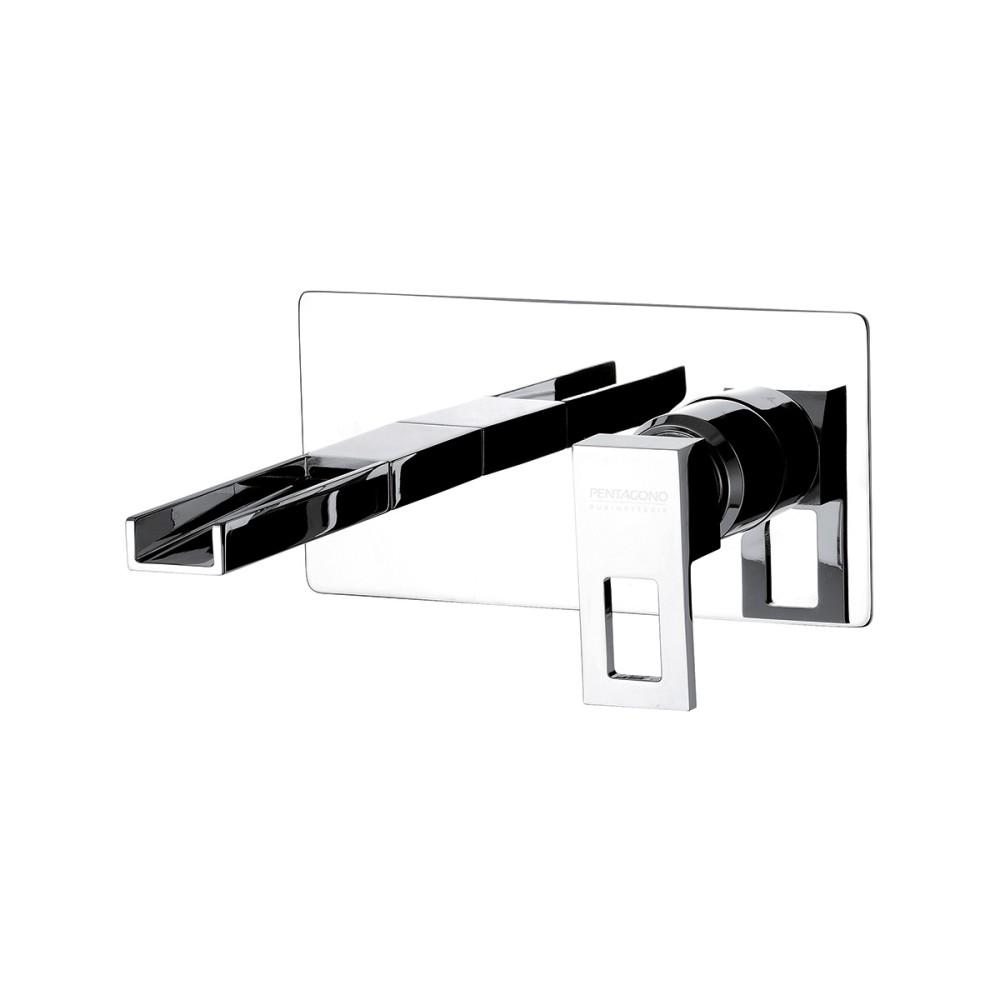 Concealed basin mixer, waterfall spout cm 18
