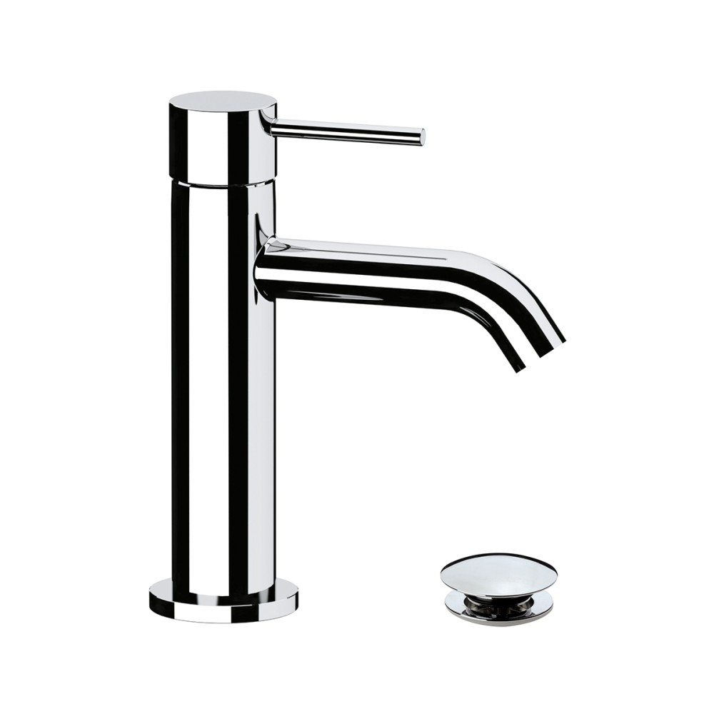 Single lever basin mixer H. 172 mm with "Click-Clack" waste
