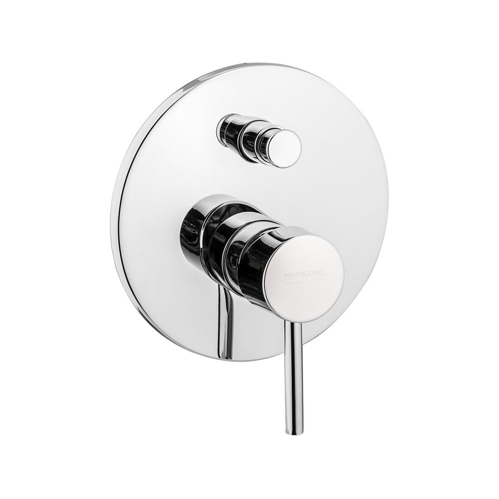 Concealed shower mixer with "Push" diverter COMPLETE