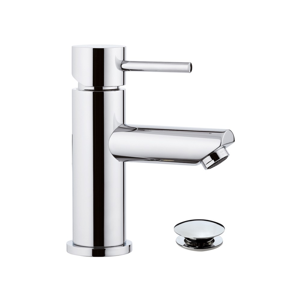 Single lever basin mixer H 175 mm with "Click-Clack" waste