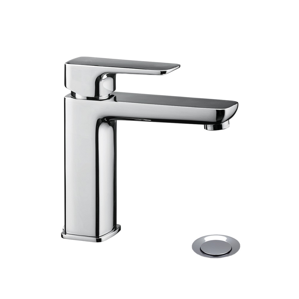Single lever basin mixer H. 170 mm with pop-up