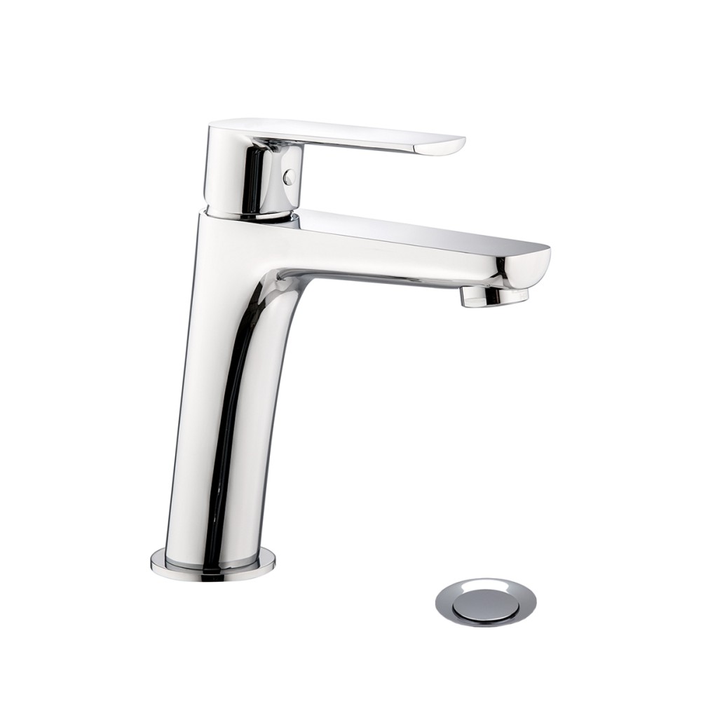 Single lever basin mixer H. 170 mm with pop-up