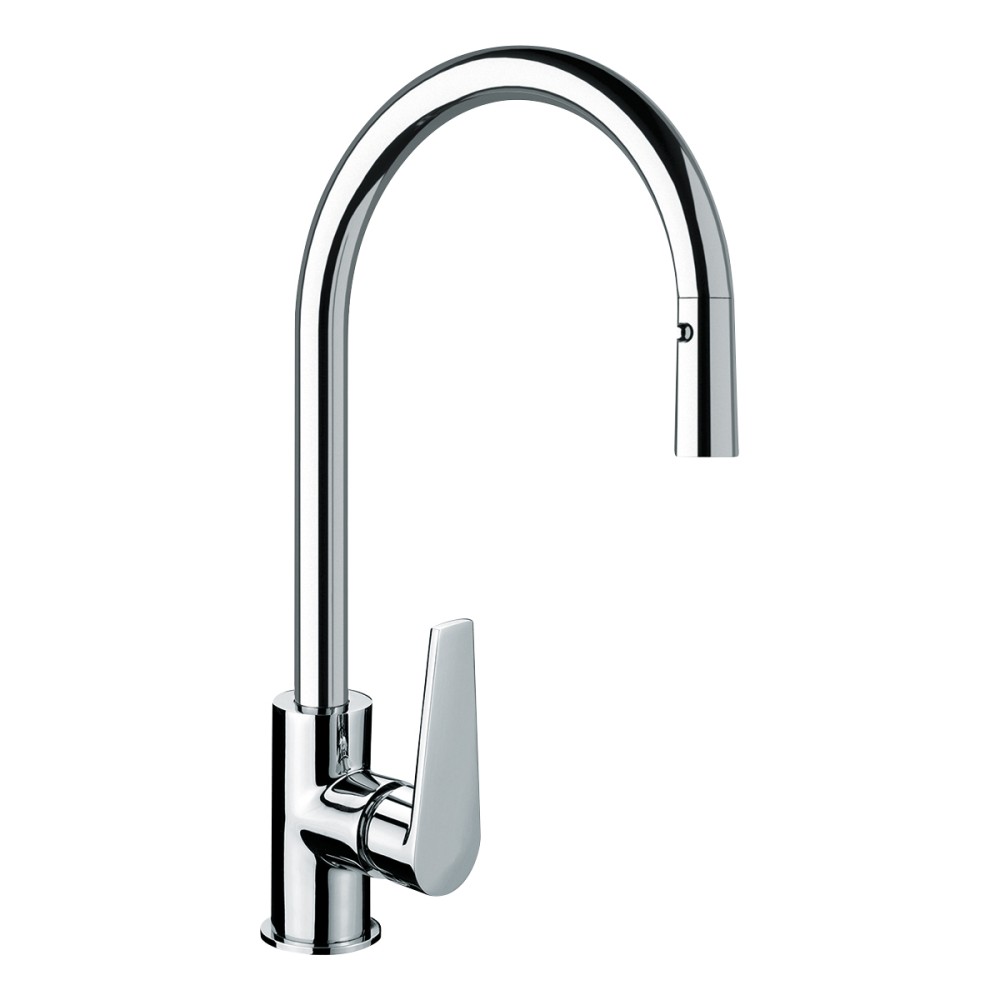 Single lever sink mixer H 405 mm with pull-out two jets shower