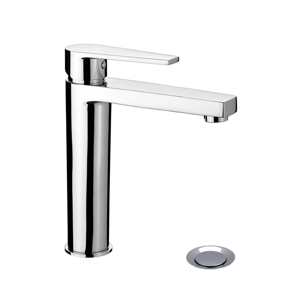 Single lever basin mixer H 215 mm with pop-up
