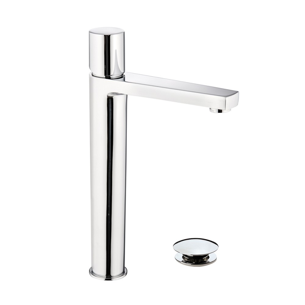 Single lever basin mixer H 303 mm with "Click-Clack" waste