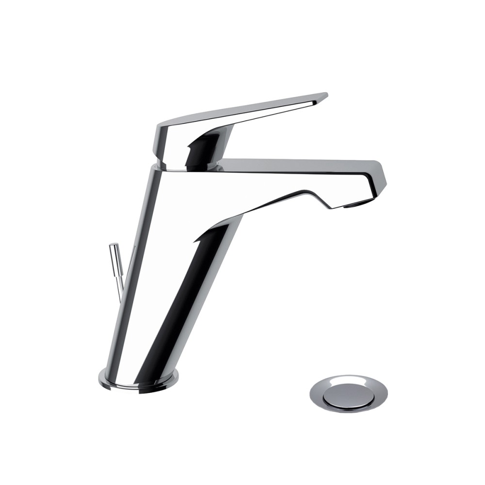 Single lever basin mixer H 175 mm with pop-up