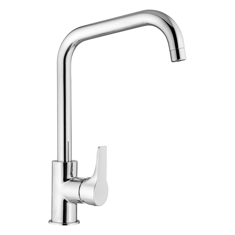 Single lever sink mixer with "U" spout
