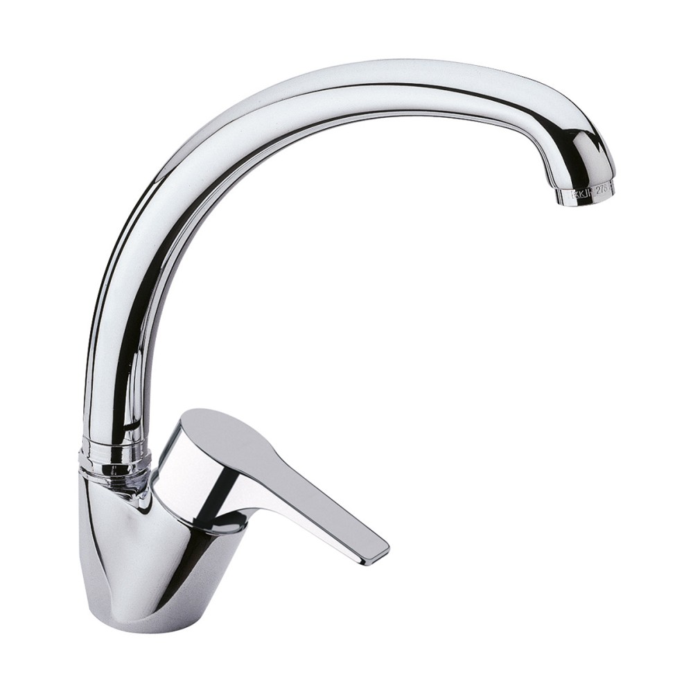 Single lever side sink mixer with long spout