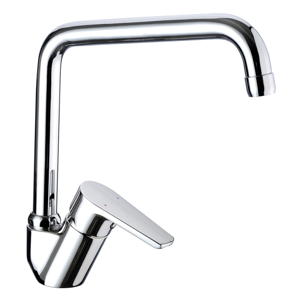 Single lever side sink mixer with "U" spout