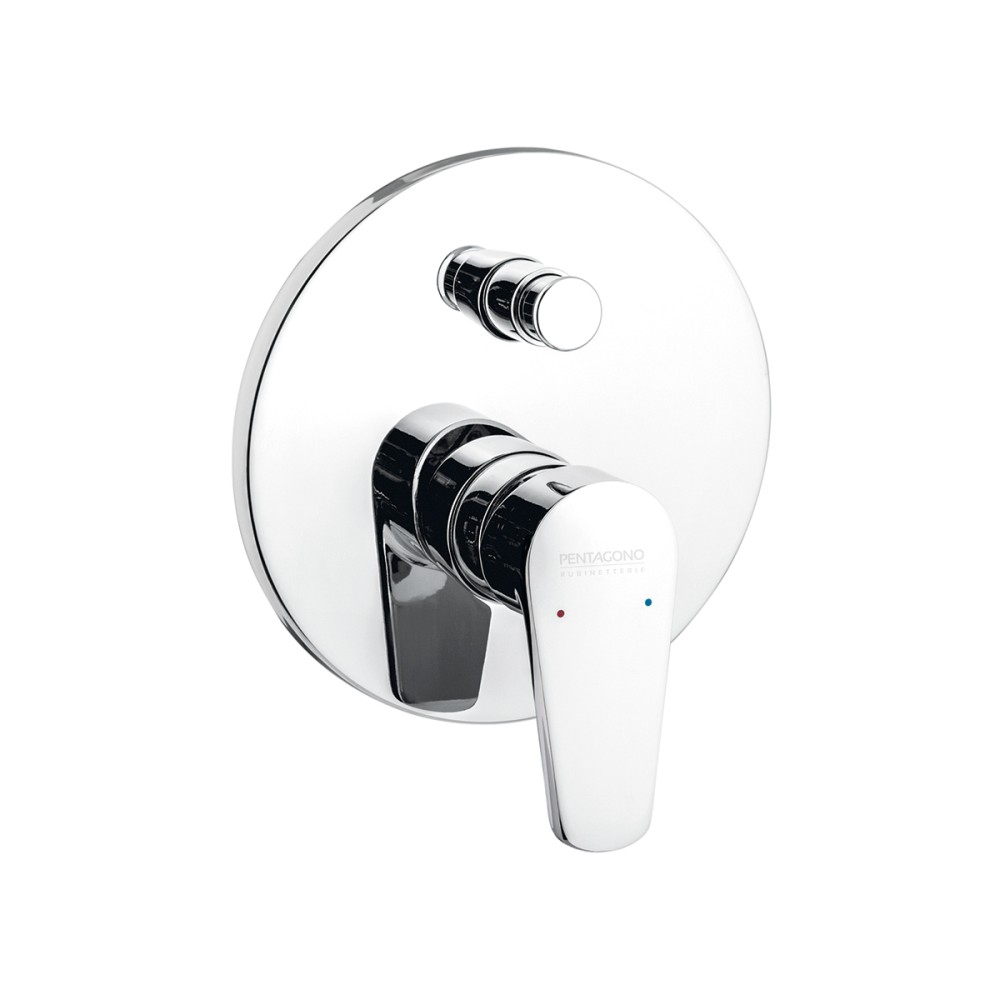 Concealed shower mixer with "Push" diverter COMPLETE