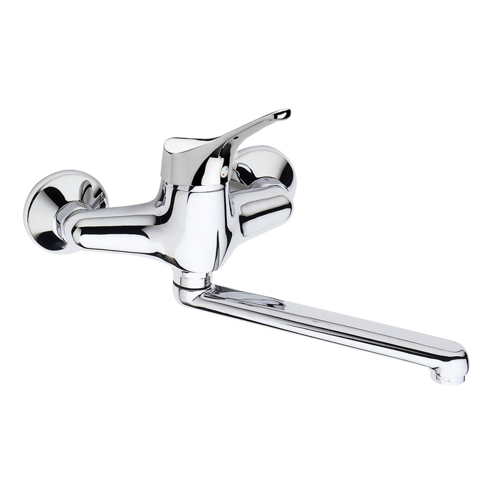 Single lever sink mixer wall mounted