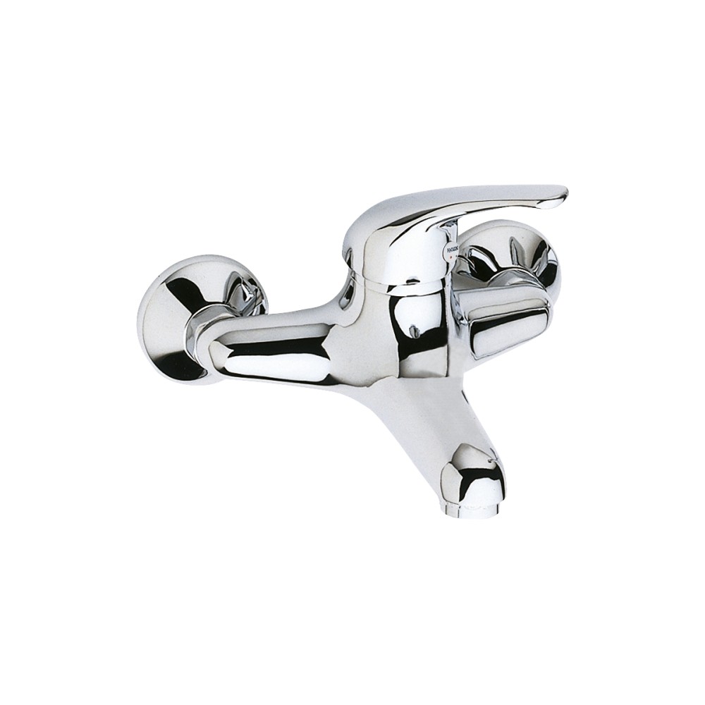 Single lever bath mixer without diverter and shower set