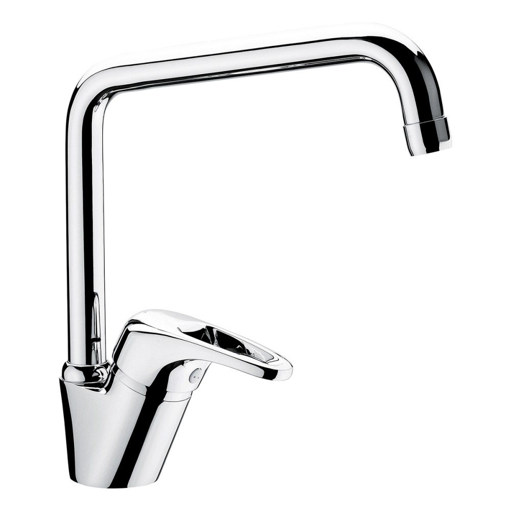 Single lever side sink mixer with "U" spout