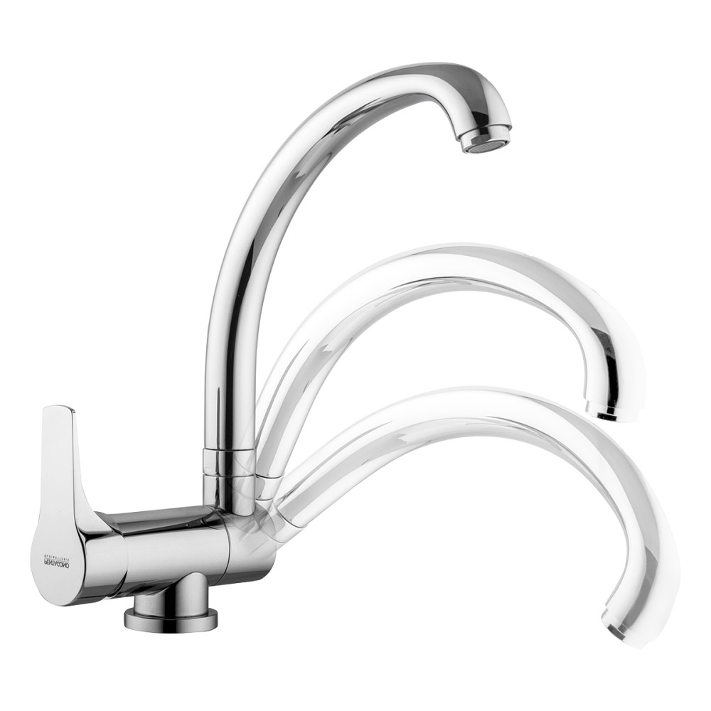 Reclinable single lever sink mixer minimum height cm 7