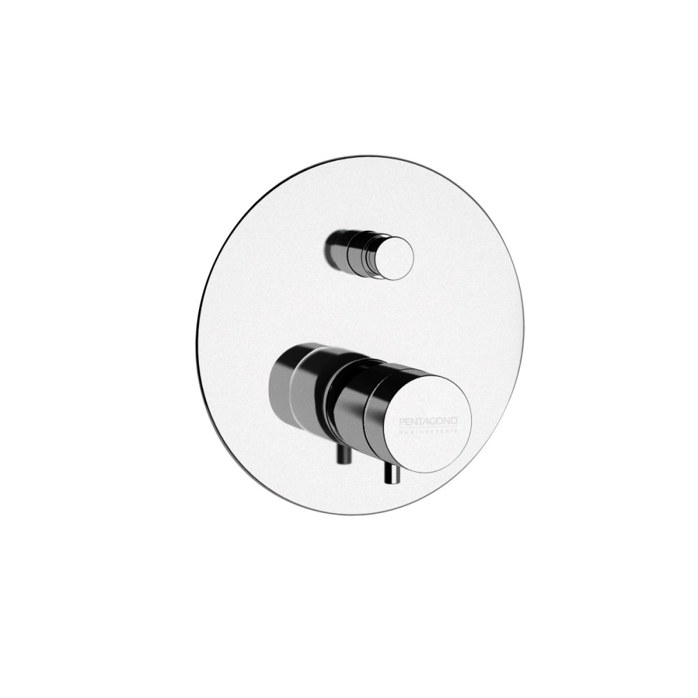 Concealed thermostatic shower mixer with diverter 2 ways