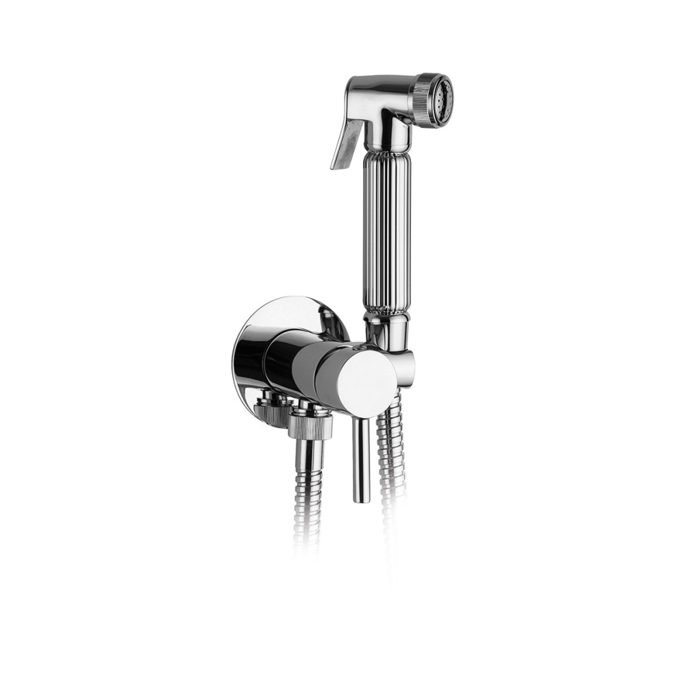 Concealed shower mixer with shut-off kit complete