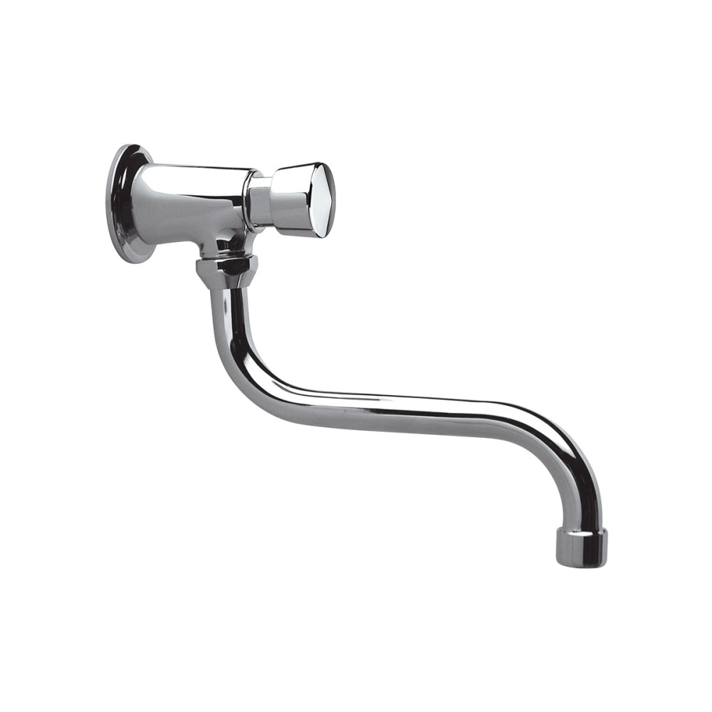 Temporized wall mounted tap 1/2 "S" spout