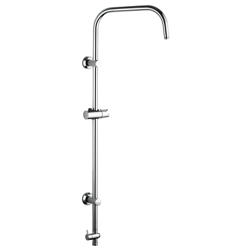 Bridge stainless steel shower column height 102 cm with sliding support and diverter 1/2 connection female