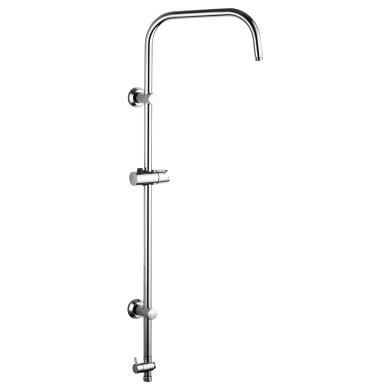 Bridge stainless steel shower column height 102 cm with sliding support and diverter 1/2 connection male