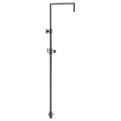Adjiustable bridge brass shower column height from 870 mm to 1265 mm complete with diverter and sliding support, 3/4 connection
