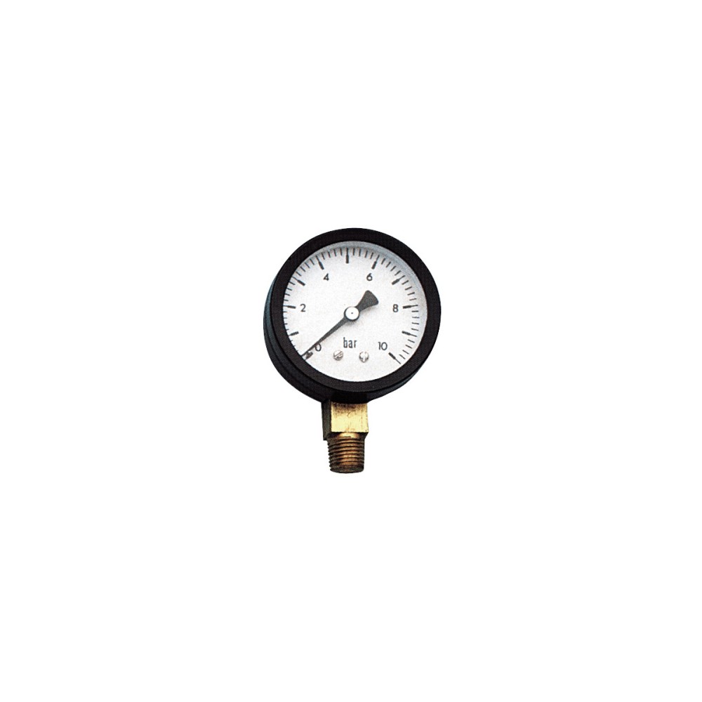 Pressure gauge with radial conncetor
