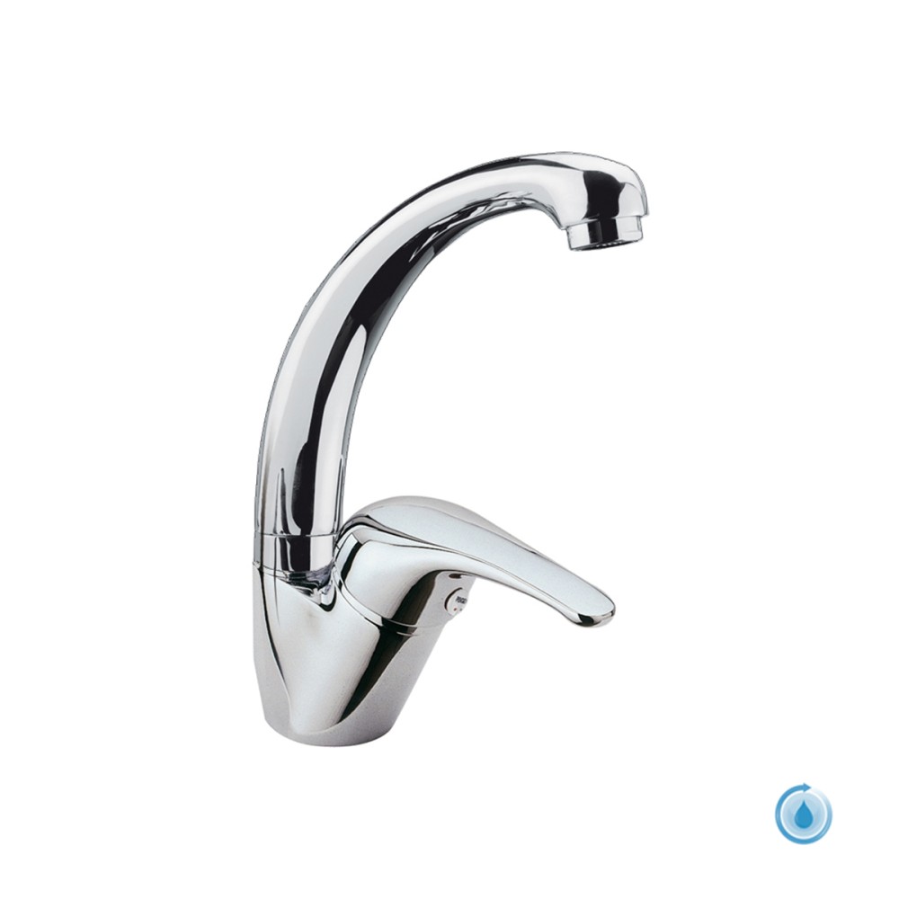 Single lever basin mixer ONE WATER ONLY without pop-up with short spout