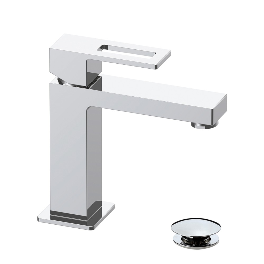 Single lever basin mixer H 160 mm with "Click-Clack" waste
