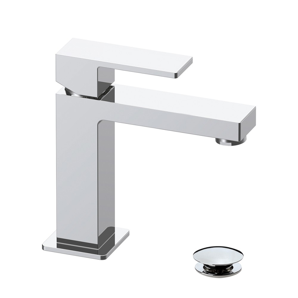 Single lever basin mixer H 160 mm with "Click-Clack" waste