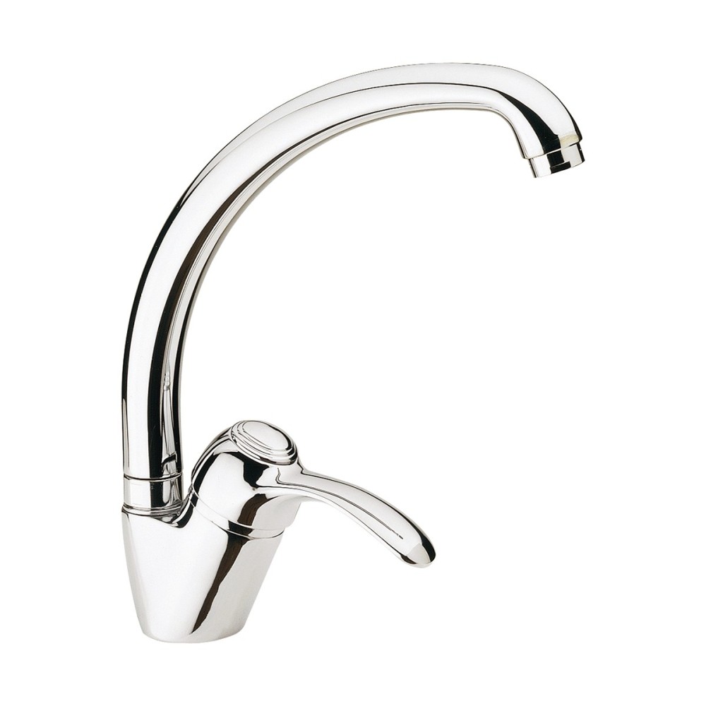 Single lever side sink mixer with longo spout