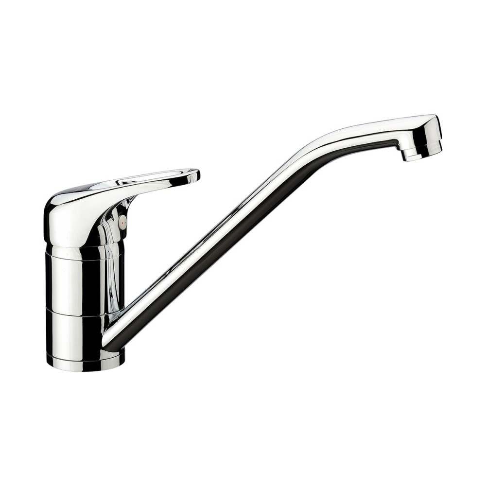 Single lever sink mixer with casting spout